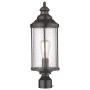 Odeums Outdoor Post Lights Fixture, Exterior Post Sconces, Outdoor Pillar Lights, Porch Post Lighting, Oil Rubbed Bronze Finish with Seeded Glass