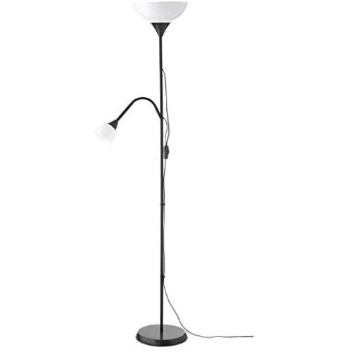 IKEA Not Floor Lamp Reading LED Light (Bulbs Included) Adjustable Spotlight Arm (with Bulbs) (Lamp + 2 LED Bulbs)