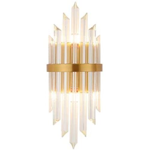 CraftThink Lighting Wall Sconces, Modern LED Clear Crystal Diamond Design Light LED Include LuxuriousWall Lamp Wall Mount Lighting in White for Dining Living Room Restaurant Foyer Bedside lamp