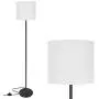 LED Floor Lamp Simple Design, Modern Floor Lamp with Shade, Floor Lamps for Living Room Bedroom Office Dining Room Kitchen, White Standing Floor Lamp (Without Bulb)