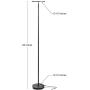 Brightech Sky LED Torchiere Super Bright Floor Lamp - Contemporary, High Lumen Light for Living Rooms & Offices - Dimmable, Indoor Pole Uplight for Bedroom Reading - Black