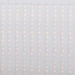 Curtain Lights, 8 Modes Fairy Lights String with Remote Controller, IP64 Waterproof, USB Plug in Twinkle Lights for Weddings, Parties, Backdrop, Wall Decorations, 300 Led（9.8x9.8Ft, Warm White）