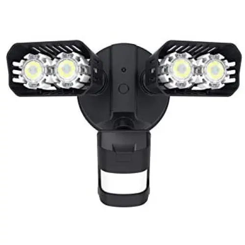 SANSI LED Security Lights, 18W (150Watt Incandescent Equiv.) Motion Sensor Lights, 1800lm 5000K Daylight Waterproof Outdoor Floodlights with Adjustable Dual-Head