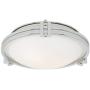 Deco Modern Ceiling Light Flush Mount Fixture Chrome 12 3/4'' Wide White Glass Bowl for Bedroom Kitchen Living Room Hallway Bathroom - Possini Euro Design