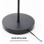 CO-Z Modern Contemporary Floor Lamp , Sleek Grey Fabric Shade & Sturdy Black Framework, Accent Standing Lamp for Bedroom, Office, Living Room or Hallway