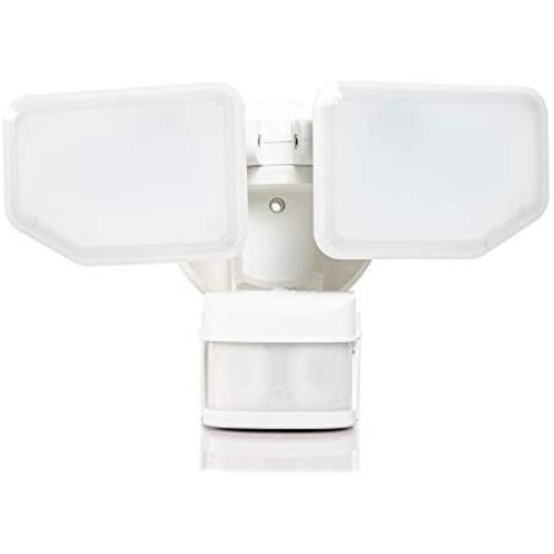 FLSNT 30W 2700LM Outdoor LED Motion Sensor Security Lights,Dusk to Dawn,Waterproof Adjustable 2 Heads 5000K Daylight Motion Detector LED Flood Light for Entryway,Porch,Garage,Yard,CRI80 -White