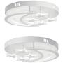 Creative LED Flush Mount Ceiling Light, CraftThink Acrylic Chandeliers Moon Star Shape Lighting for Living Room Bedroom Kids Room (Color: Warm light, Size: 16inch)