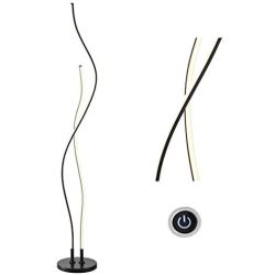 JONATHAN Y JYL7008C Cairo 63.75'' LED Integrated Floor Lamp Modern,Contemporary for Bedrooms, Living Room, Office, Reading, Black