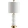 JONATHAN Y JYL1021A February 21'' Glass/Metal LED Lamp Contemporary for Bedroom,Living Room,Office,College Dorm,Coffee Table,Bookcase, White/Brass Gold JONATHAN Y JYL1021A February 21'' Glass/Metal LED Lamp Contemporary for Bedroom,Living Room,Office,College Dorm,Coffee Table,Bookcase, White/Brass Gold