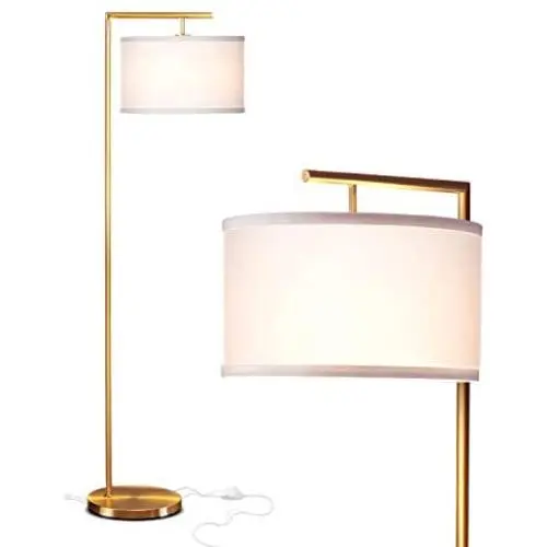 Brightech Montage Modern - Floor Lamp for Living Room Lighting - Bedroom & Nursery Standing Accent Lamp - Mid Century, 5 Tall Pole Light Overhangs Reading - with LED Bulb - Gold, Antique Brass Brightech Montage Modern - Floor Lamp for Living Room Lighting - Bedroom & Nursery Standing Accent Lamp - Mid Century, 5 Tall Pole Light Overhangs Reading - with LED Bulb - Gold, Antique Brass