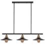 3-Light Kitchen Island Pendant Lighting Industrial Rustic Chandelier, Matte Black Finish, Vintage Farmhouse Hanging Light Fixture for Dining Room Kitchen Island Breakfast Bar Pool Table (3-Light)