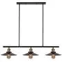 3-Light Kitchen Island Pendant Lighting Industrial Rustic Chandelier, Matte Black Finish, Vintage Farmhouse Hanging Light Fixture for Dining Room Kitchen Island Breakfast Bar Pool Table (3-Light)