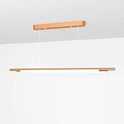 LED Chandelier Hanging Lighting Fixture, Simple Modern Linear Pendant Light for Dining Room, Living Room, Study Bedroom (Golden)