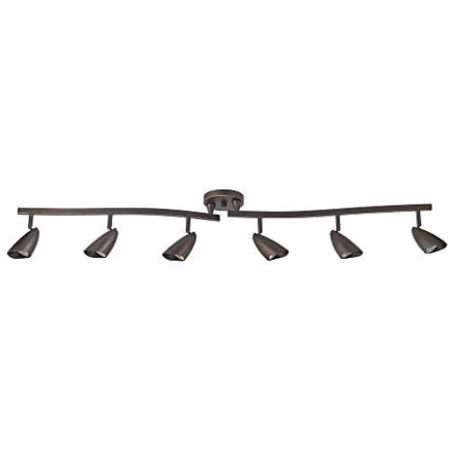 Globe Electric 59376 Grayson 6-Light Adjustable S-Shape Track Lighting, Bronze Color, Oil Rubbed Finish, Bulbs Included Globe Electric 59376 Grayson 6-Light Adjustable S-Shape Track Lighting, Bronze Color, Oil Rubbed Finish, Bulbs Included