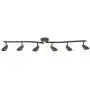 Globe Electric 59376 Grayson 6-Light Adjustable S-Shape Track Lighting, Bronze Color, Oil Rubbed Finish, Bulbs Included