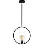 Industrial Metal Pendant Light, Annulus Pendant Light, Marble Glass Rustic Chandelier Vintage Hanging Ceiling Light Fixture for Kitchen Island Dining Room Farmhouse Entryway Foyer Table Hallway