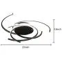 TFCFL Modern LED Ceiling Light, Dimmable Acrylic Chandeliers Flush Mount Pendant Lamp with Remote Control for Living Room Bedroom Dining Room Kitchen Island Office Hanging 56cm (White/Black) (Black)
