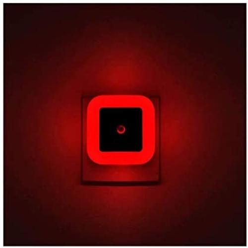 [ Pack of 4 ] Red Night Light, Plug in LED Wall Lamp with Dusk to Dawn Sensor, Auto ON/Off - Perfect for Bedroom, Baby and Kids Room