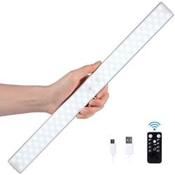 LITAKE 82 LED Under Cabinet Lighting Rechargeable,Wireless Motion Activated LED Closet Light with Remote,Dimmable Under Cabinet Lights,Stick-on Anywhere LED Light for Bedroom Kitchen Hallway