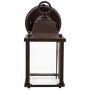 Maxxima LED Porch Lantern Outdoor Wall Light, Aged Bronze w/Clear Glass, Photocell Sensor, 650 Lumens, Dusk to Dawn Light Sensor, 3000K Warm White, Brown