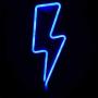 Orgrimmar Neon Light Lightning Bolt Blue LED Neon Signs Decorative Wall Light Battery and USB Powered Night Light for Bedroom, Bar, Wedding, Christmas Decoration (Blue)