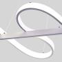 Leniure White Musical Note LED Light Pendant Lamp Chandelier Lighting Fixture 30'' Wide 14'' Deep 4'' High, Warm White 3000K