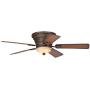 52'' Ancestry Vintage Hugger Ceiling Fan with Light LED Dimmable Remote Control Golden Bronze Reversible Teak Walnut Blades for Living Room Kitchen Bedroom Family Dining - Casa Vieja 52'' Ancestry Vintage Hugger Ceiling Fan with Light LED Dimmable Remote Control Golden Bronze Reversible Teak Walnut Blades for Living Room Kitchen Bedroom Family Dining - Casa Vieja