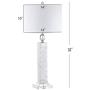 JONATHAN Y JYL4006A-SET2 Bailey 32'' LED Seashell Lamp Coastal,Contemporay,Transitional for Bedroom, Living Room, Office, College Dorm, Coffee Table, Bookcase, White, 2 Piece