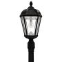 Gama Sonic GS-98B-F-BLK Royal Bulb Lamp Outdoor Solar Light Fixture, 3'' Post-Fitter Mount, Black