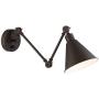 Wray Modern Industrial Up Down Swing Arm Wall Lights Set of 2 Lamps Dark Bronze Sconce for Bedroom Reading - 360 Lighting