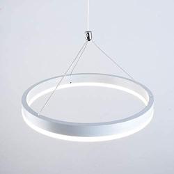 Homelava Modern Pendant Light, Mini LED Chandeliers Ceiling Light, 1-Ring, 18W, Cool White, 6500K, Contemporary Kitchen Island Light Adjustable Height Hanging Light Fixture for Dining Room, Restaurant