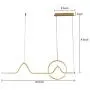 Minimalist LED Chandelier Modern Pendant Light Metal Hanging Ceiling Light Fixture Adjustable Chain Hanging Lamp for Dining Living Rooms Kitchen (Gold)