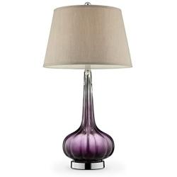 OK Lighting OK-5709 Glass Table Lamp, 30'' H, Mulberry