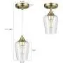 CO-Z Antique Brushed Brass Pendant Light Adjustable, Modern Clear Glass Mini Pendant Lighting, 1 Light Pendant Gold Ceiling Light Fixture for Kitchen Island Entryway Foyer Dining Room Living Room CO-Z Antique Brushed Brass Pendant Light Adjustable, Modern Clear Glass Mini Pendant Lighting, 1 Light Pendant Gold Ceiling Light Fixture for Kitchen Island Entryway Foyer Dining Room Living Room