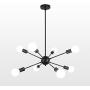 LynPon 8 Lights Sputnik Chandelier Modern Black Ceiling Light Fixture Industrial Vintage for Kitchen Dining Living Room Bedroom Lighting