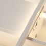 Leniure White Square LED Light Ceiling Lamp Chandelier Lighting Fixture 35'' Wide 22'' Deep 3'' High, Warm White 3000K
