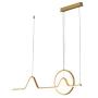 Minimalist LED Chandelier Modern Pendant Light Metal Hanging Ceiling Light Fixture Adjustable Chain Hanging Lamp for Dining Living Rooms Kitchen (Gold)