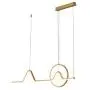 Minimalist LED Chandelier Modern Pendant Light Metal Hanging Ceiling Light Fixture Adjustable Chain Hanging Lamp for Dining Living Rooms Kitchen (Gold)