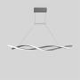L.T LIGHTS LED Pendant Lighting 2 Lights Dimmable with Remote Control Creative Chandelier Aluminum Linear Painted Contemporary LED Wave Shape Ceiling Lamp for Dining Room Living Room Bedroom Kitchen