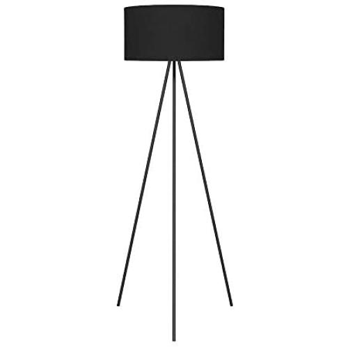 Ambiore Braga Tripod Floor Lamp - 61 inch Morden for Living Room Office - Black Painting Tripod with TC Fabric Shade