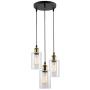 VILUXY Vintage 3 Light Glass Pendant Light Classic Cluster Chandelier Hanging Lighting Fixture with Seeded Glass Shades for Kitchen Island, Dinning Room, Bar, Cafe，Farmhouse