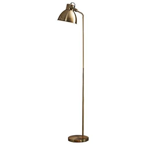 Floor Lamp Reading Room Reading Lamp Bedroom Living Room Creative Simple Modern Vertical Lamp (Color : Bronze)