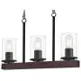 Farmhouse Linear Chandelier,3-Light Retro Wood Linear Pendant Chandelier Fixtures with Glass Shade for Kitchen,Dining Rooms,Drawing Room,Tavern Hanging Lighting. Farmhouse Linear Chandelier,3-Light Retro Wood Linear Pendant Chandelier Fixtures with Glass Shade for Kitchen,Dining Rooms,Drawing Room,Tavern Hanging Lighting.