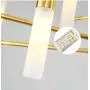 BOKT Post Modern Lighting 20-Light Living Room Chandelier Lighting Island Frosted Glass Lampshade G4 Lamp Socket led Lights Fixture Flush Mount (Gold, Large)