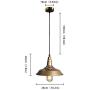 2 Pack Gold Rustic Hanging Pendant Light Industrial Brass Barn Ceiling Light Fixtures Kitchen Farmhouse Dining Room Warehouse Lighting