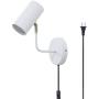 TeHenoo Industrial White Mounted Lamp ,Mini Plug-in Wall Lamp with Ratatable Lampshade for Reading, Bedroom,Living Room TeHenoo Industrial White Mounted Lamp ,Mini Plug-in Wall Lamp with Ratatable Lampshade for Reading, Bedroom,Living Room