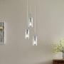 Effimero Multi Pendant Lighting for Kitchen Island | Brushed Nickel Chandelier Cluster Pendant 3 Light Fixture LL-C43-1BN