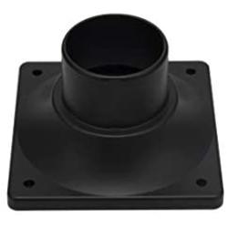 LIT-PaTH Outdoor Post Light Mounting Base, Pier Mount Base, 2-Pack (Black)
