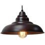 Barn Pendant Lights, FINXIN 1-Light Hanging Light for Kitchen Dining Table Oil-Rubbed Brown/Black 12'' Ceiling Dome Pendant Lighting E26 Base (Brown)