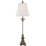 Juliette Traditional Buffet Table Lamps Set of 2 Antique Gold Ornate Base White Bell Shade for Dining Room - Regency Hill